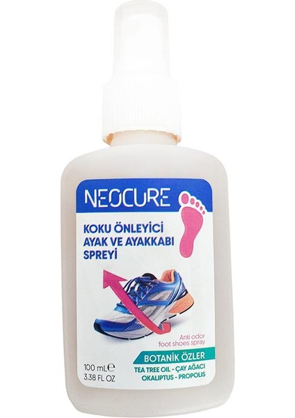Neocure Tea Tree Özlü Koku Önleyici Ayak ve Ayakkabı Spreyi 100 ml
