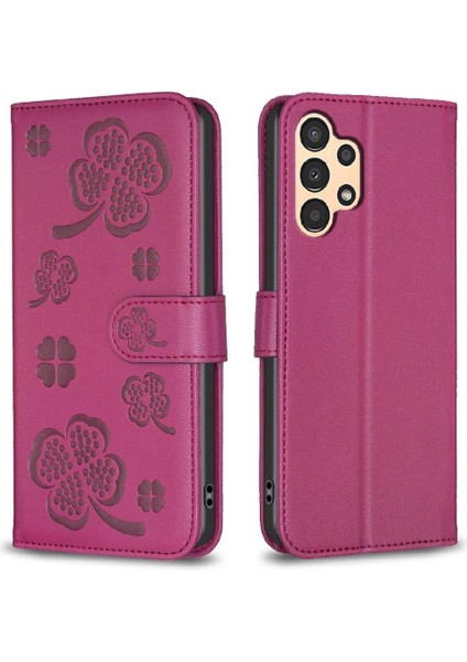 Colorful Shop Samsung Galaxy M23 5g Yonca Çiçek Cüzdan Çok Renkli Pu Için Flip Case (Yurt Dışından)