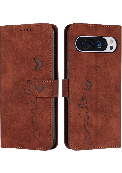 Google Piksel 9 Pro Kart Ekleme Pu Deri Kickstand Için Flip Case (Yurt Dışından)