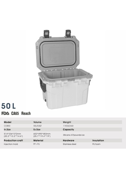 Revel Marin Soğutucu Buzluk 50LT Ice Box
