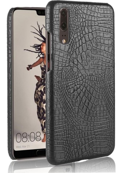 Huawei P20 Uyumluluk Klasik Timsah Kapak Için Şık Klasik Kılıf (Yurt Dışından)