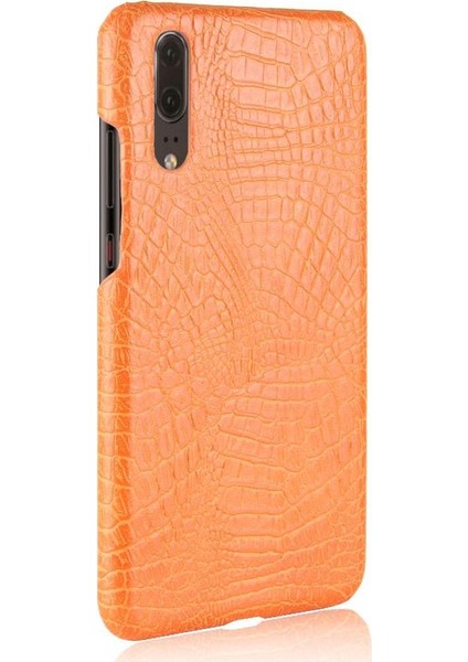Huawei P20 Uyumluluk Klasik Timsah Kapak Için Şık Klasik Kılıf (Yurt Dışından)