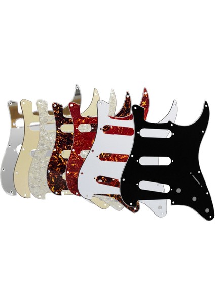 Nane Yeşili 3 Katlı Stil Yeni 11 Delikli Sss Gitar Pickguard Koruma Plakası ve Vidaları Strat'lere Uyar, 10 Renk Seçeneği - (Yurt Dışından) fiyatları