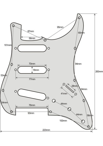 Nane Yeşili 3 Katlı Stil Yeni 11 Delikli Sss Gitar Pickguard Koruma Plakası ve Vidaları Strat'lere Uyar, 10 Renk Seçeneği - (Yurt Dışından) indirimleri