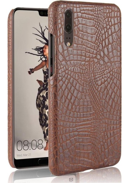Huawei P20 Uyumluluk Klasik Timsah Kapak Için Şık Klasik Kılıf (Yurt Dışından)