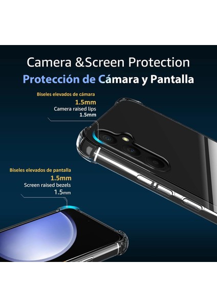 Galaxy A35 Uyumlu Şeffaf Silikon Kılıf Darbe Önleyici Köşe ve Kamera Korumalı Yüksek Koruma fiyatları
