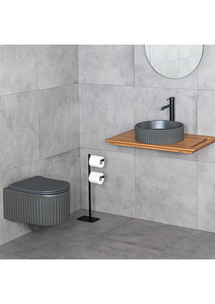E-W1001MF Tezgah Üstü Mat Füme Lavabo modelleri