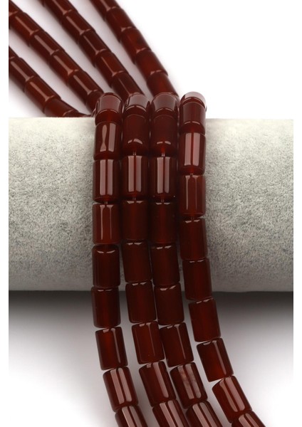 Akik ( Ab Kalite ) Doğaltaş Dizi 8 x 12 mm Boru Kesim