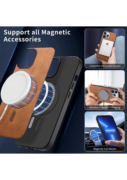 IPhone 13 Için Kılıf Pro Max Kablosuz Şarj Hafif Ince Magsafe Araba (Yurt Dışından)