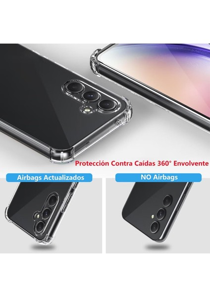 Galaxy A05S Uyumlu Şeffaf Silikon Kılıf Darbe Önleyici Köşe ve Kamera Korumalı Yüksek Koruma