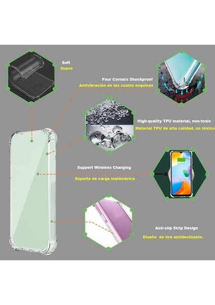Galaxy A05S Uyumlu Şeffaf Silikon Kılıf Darbe Önleyici Köşe ve Kamera Korumalı Yüksek Koruma