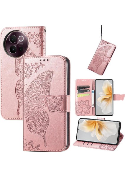 Vıvo V40 Lite Kelebek Kanat Iş Çok Renkli Cüzdan Için Flip Case (Yurt Dışından)