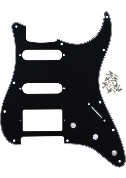 Beyaz Inci 4 Katlı Stil Fleor 11 Delikli Elektro Gitar Pickguard Ssh Hss Gitar Çizik Levhası ve Vidaları St Gitar Parçaları ile Uyumlu, 21 Renk Seçeneği (Yurt Dışından)