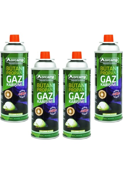 227 Gram Valfli Gaz Ocak Kartuşu 4'lü Set KTS-227