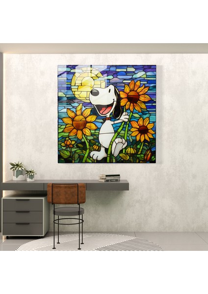 Vitray Snoopy Cam Baskı fiyatları