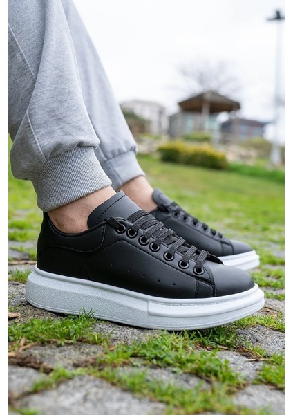 Beyaz Sneaker Günlük Kalın Taban Spor Yürüyüş Ayakkabı