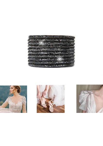 Kristal Taşlı Parıltılı Şerit Ip , Giyim, Ayakkabı, Eşya, Aksesuar Ipi