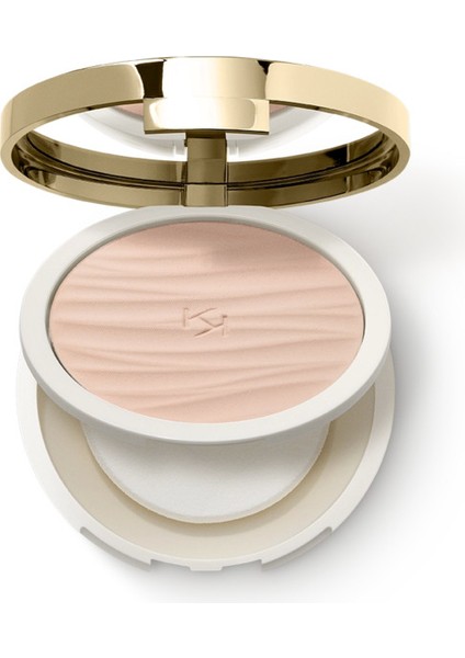 KikoMilano Fondöten - Gold Reflections Summerproof Powder Foundation SPF50 - 01 Ivory modelleri