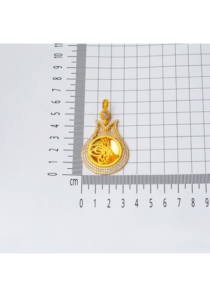 Lale Tuğralı Taşlı 14 Ayar Altın Kolye