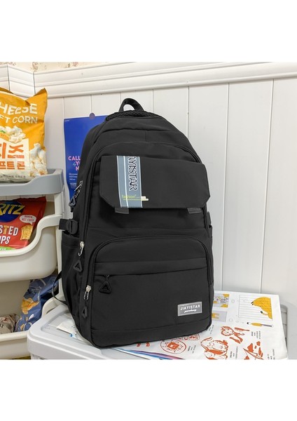 Büyük Kapasiteli Ortaokul Öğrencisi Okul Çantası Kadın Kore Versiyonu Lise Hafif Çok Yönlü Sırt Çantası Üniversite Öğrencisi Rahat Bilgisayar Sırt Çantası Erkek (Yurt Dışından)