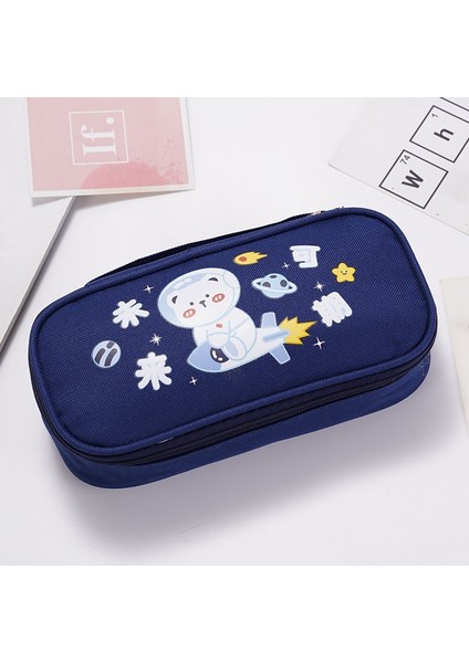 Büyük Kapasiteli Çok Katmanlı Çok Fonksiyonlu Kalem Çantası Sevimli Karikatür Taşınabilir Kırtasiye Çantası Kız Öğrenci Kalem Çantası (Yurt Dışından)