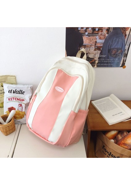 Büyük Kapasiteli Okul Çantası Iş Kıyafeti Tarzı Öğrenci Sırt Çantası Unisex Retro Rahat Lise Öğrencisi Bilgisayar Seyahat Sırt Çantası (Yurt Dışından)
