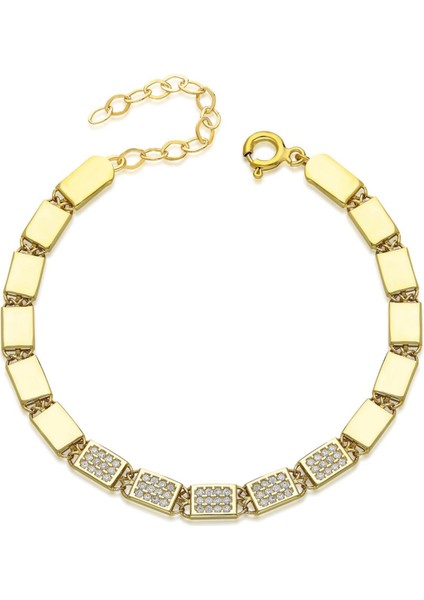 Taşlı Dikdörtgen Bileklik