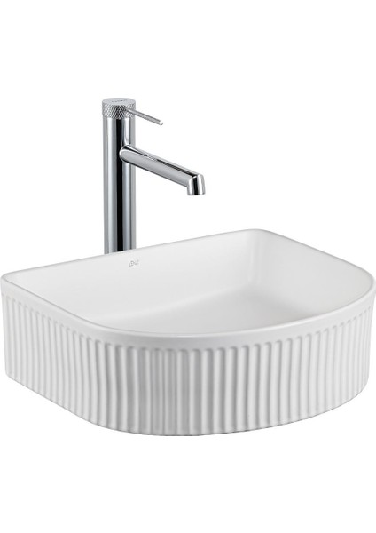 E-W1005MB Tezgah Üstü Lavabo Mat Beyaz