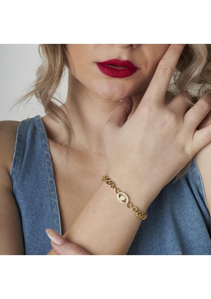 Oval Taşlı ve Pullu Gurmet Bileklik Model Iı fırsatları