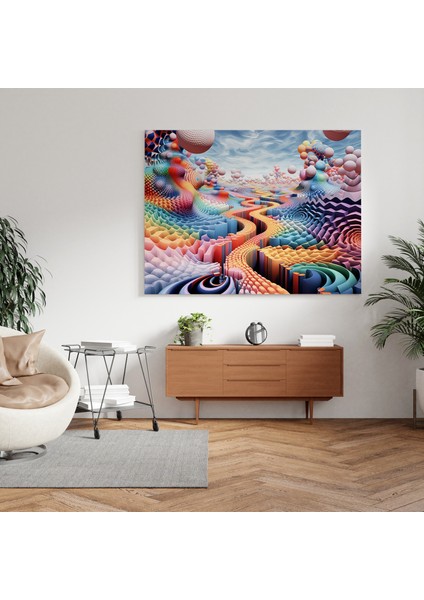 Optik Yanılsama Kanvas Tablo, 30X30 cm