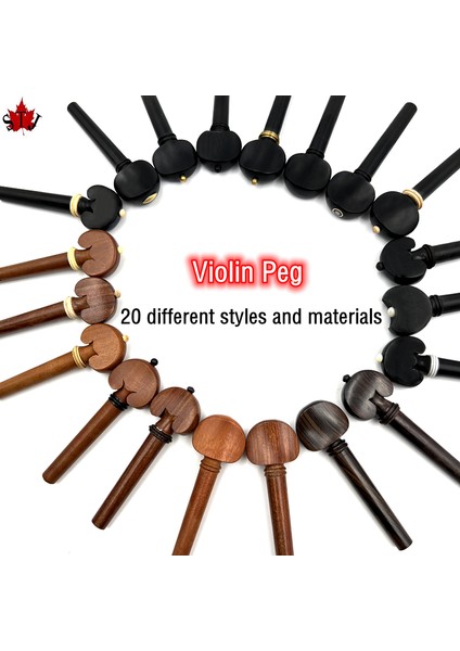 Abanoz 10 Tarzı Profesyonel Keman Akort Burguları, Doğal Jujube Ahşaperengi Ağaç Parçaları Aksesuarlar Yedek Parçalar - (Yurt Dışından) fiyatları