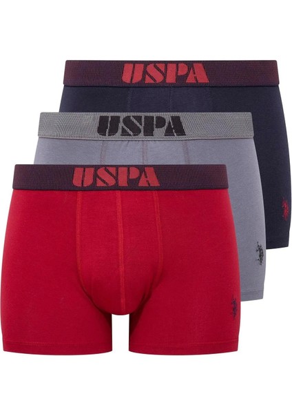 Bordo Lacivert Antrasit 3'lü Modal Erkek Boxer %47 Modal %47 Pamuk %6 Likra