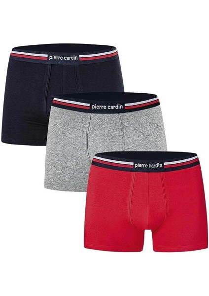 Erkek 3'lü Strech Likralı Boxer, %95 Pamuk %5 Likralı