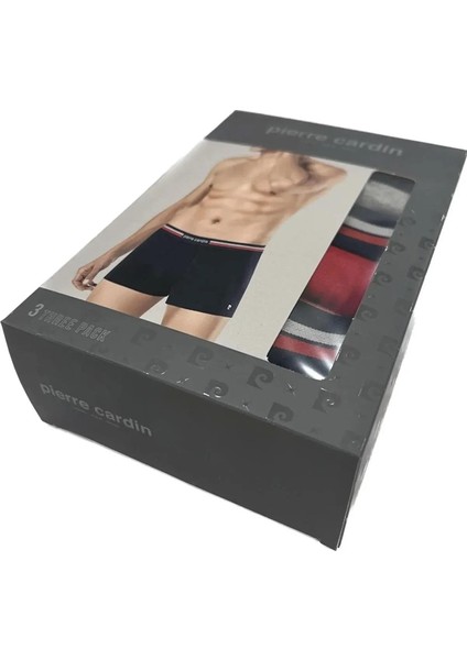 Erkek 3'lü Strech Likralı Boxer, %95 Pamuk %5 Likralı