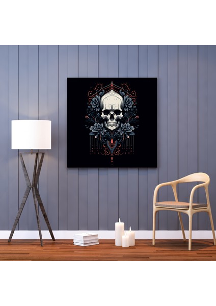 Gotik Kafatası Duvar Sanatı, 50X50 cm fiyatları