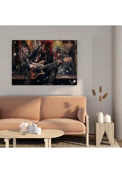 Cesur Punk Rocker Kanvas Tablo, 30X30 cm fiyatları