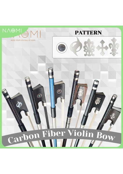 No.3 Tarzı Naomı Karbon Fiber Keman Yayı Koleksiyonu - Dayanıklı Karbon Fiber Boru Ebano Kurbağa Beyaz Moğol At Kılı - E-Ticaret Ürünü (Yurt Dışından) fiyatları