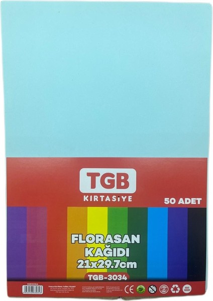 Florasan Kağıdı 21*29,7cm 10 Renk 50'li TGB-3034