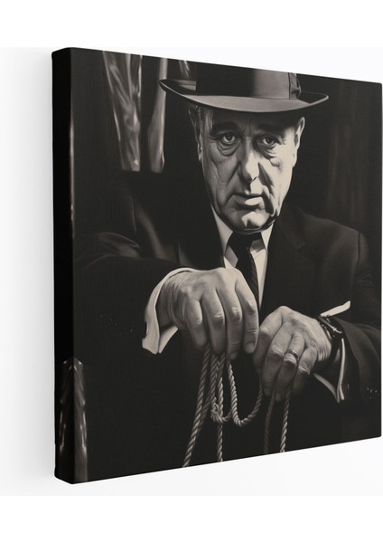 Godfather Karakalem Çizim Kanvas Tablo