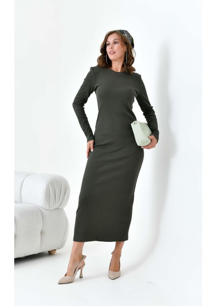 Kadın Kaşkorse Elbise Haki 30901