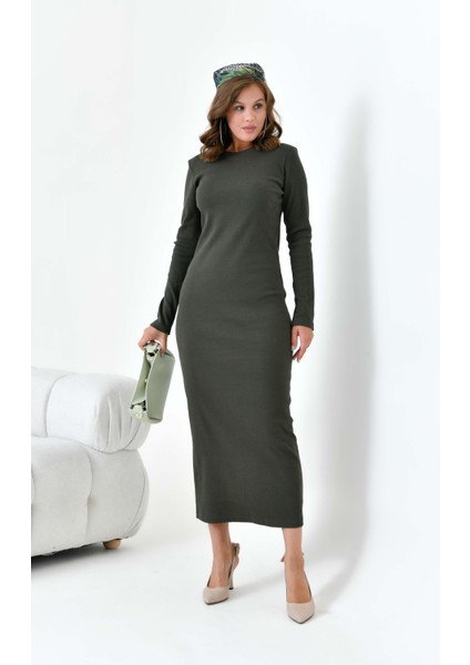 Kadın Kaşkorse Elbise Haki 30901