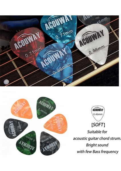 0.46MM-30PCS W Kutu Stili 50 Adet Selüloit Gitar Pikleri Medyatör Kalınlığı Elektrikli Bak Pletktrum Gitar Aksesuarları (Yurt Dışından) modelleri