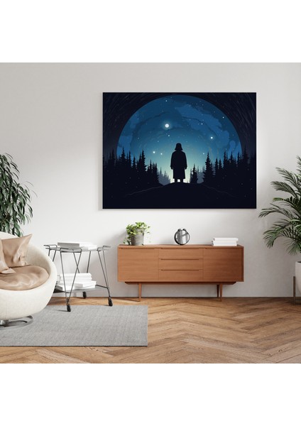 Darth Vader Gece Gökyüzü Kanvas Tablo, 30X30 cm fiyatları