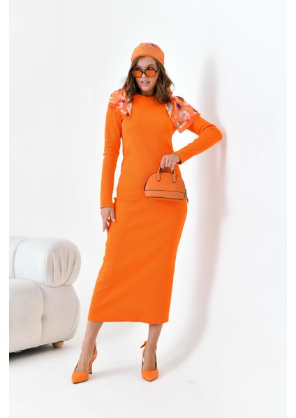 Kadın Kaşkorse Elbise Orange 30901 fırsatları