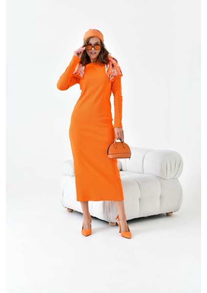 Kadın Kaşkorse Elbise Orange 30901 indirimleri