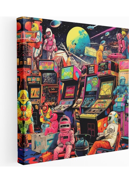 Arcade Pop Madness Kanvas Tablo, 30X30 cm