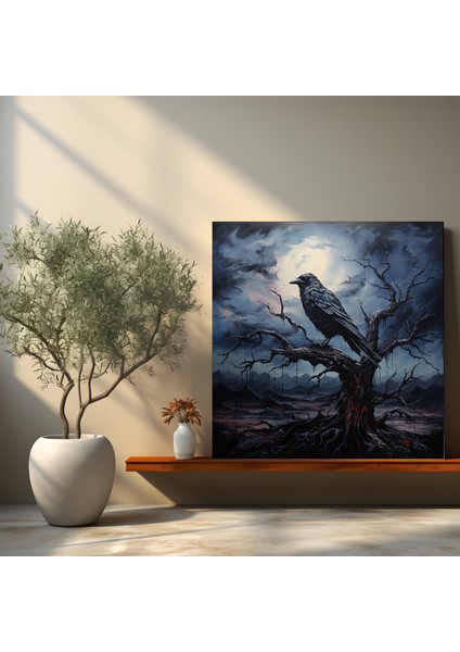 Raven'ın Melankolisi Kanvas Tablo, 30X30 cm