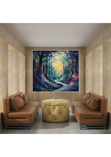 Büyülü Orman Kanvas Tablo, 30X30 cm fiyatları