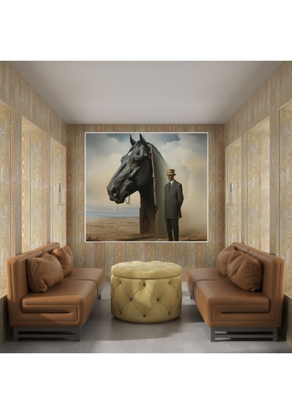 Godfather Sürrealizm At Kanvas Tablo modelleri