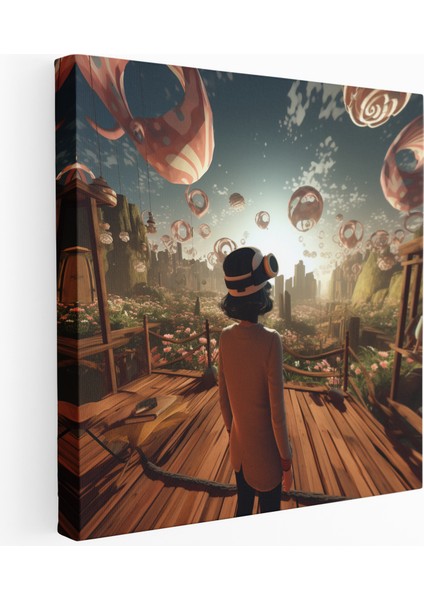 Dijital Harikalar Diyarı Kanvas Tablo, 30X30 cm